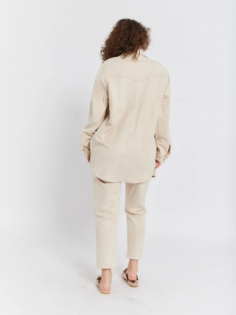 Veste chemise effet suedine - Image 3