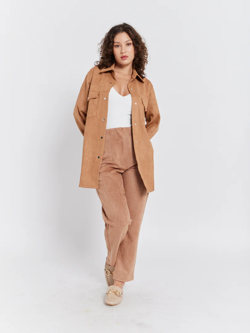 Veste chemise effet suedine - Image 5