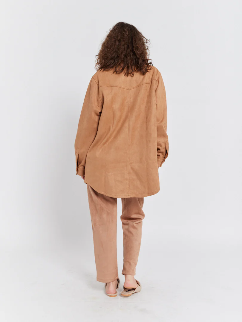 Veste chemise effet suedine - Image 6
