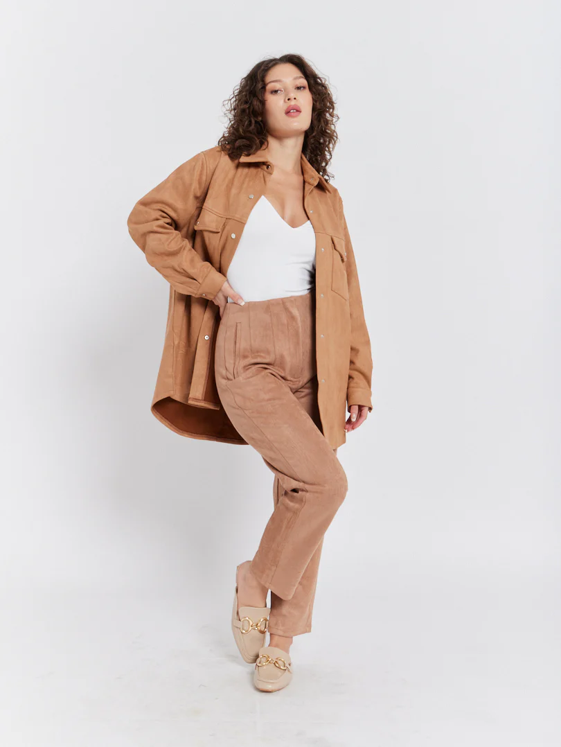 Veste chemise effet suedine - Image 7