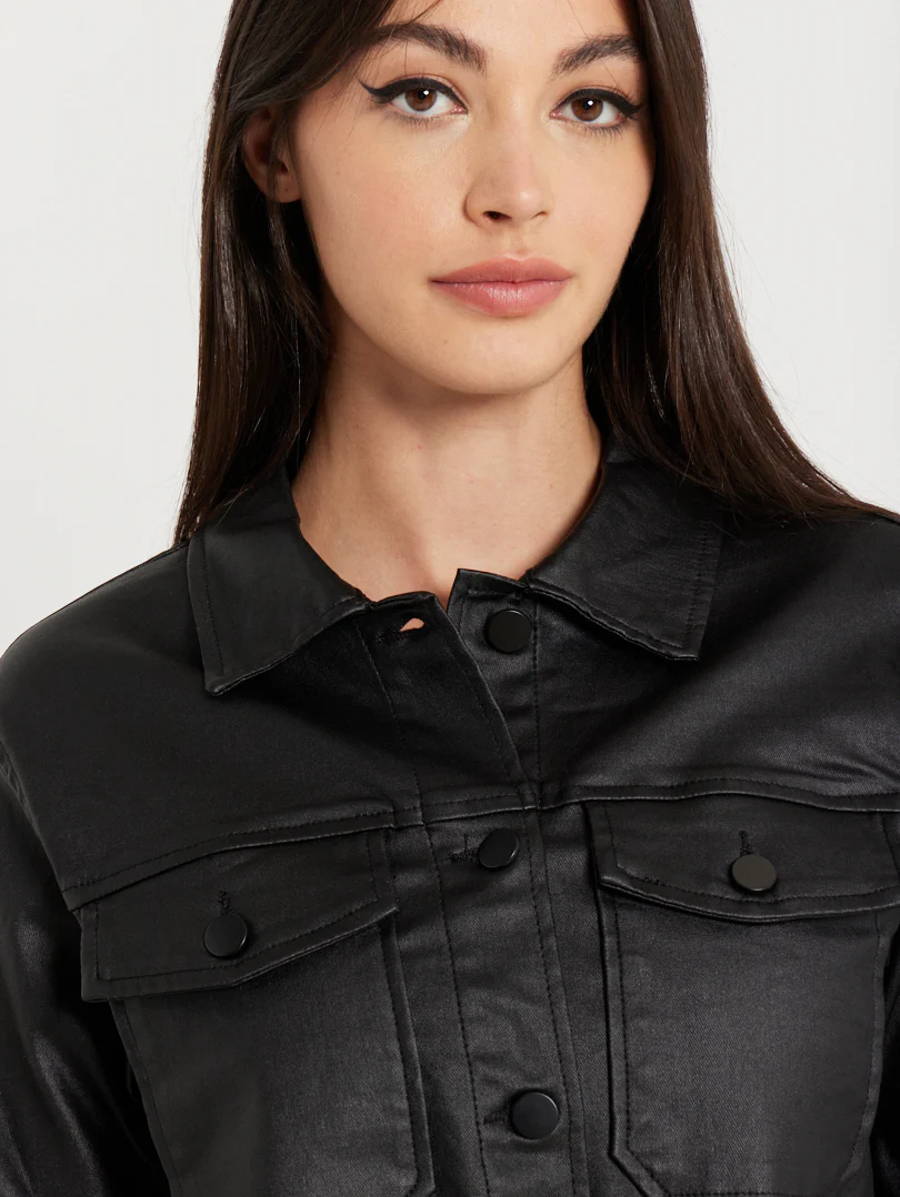 Veste chemise en toile enduite - Image 3