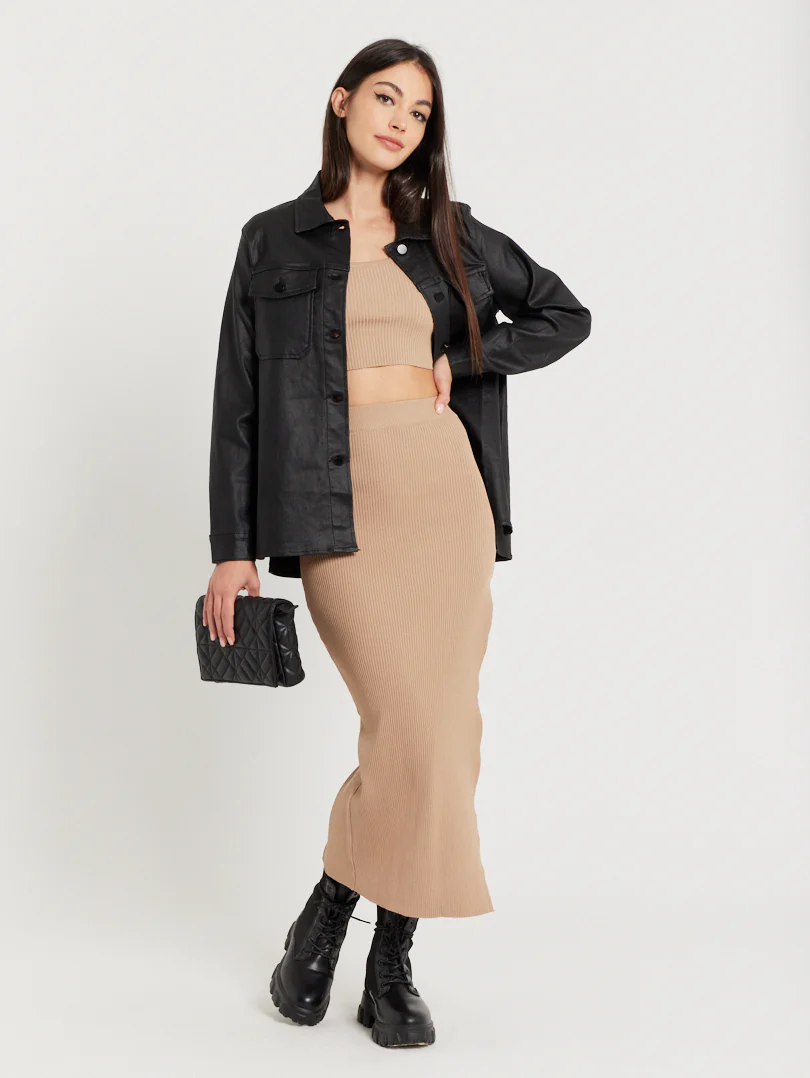 Veste chemise en toile enduite - Image 4