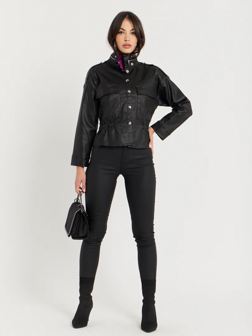 Veste courte en toile enduite - Image 4