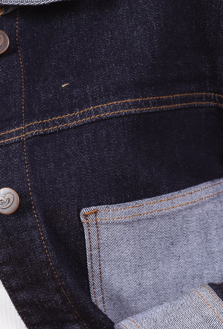 Veste en Jean Brut Robuste à Manches Longues Casual Élégant - Image 4