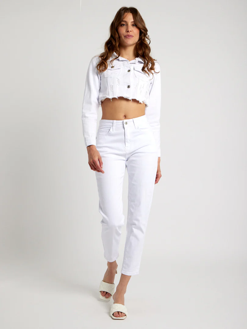 Veste en jean effet destroy - Image 14