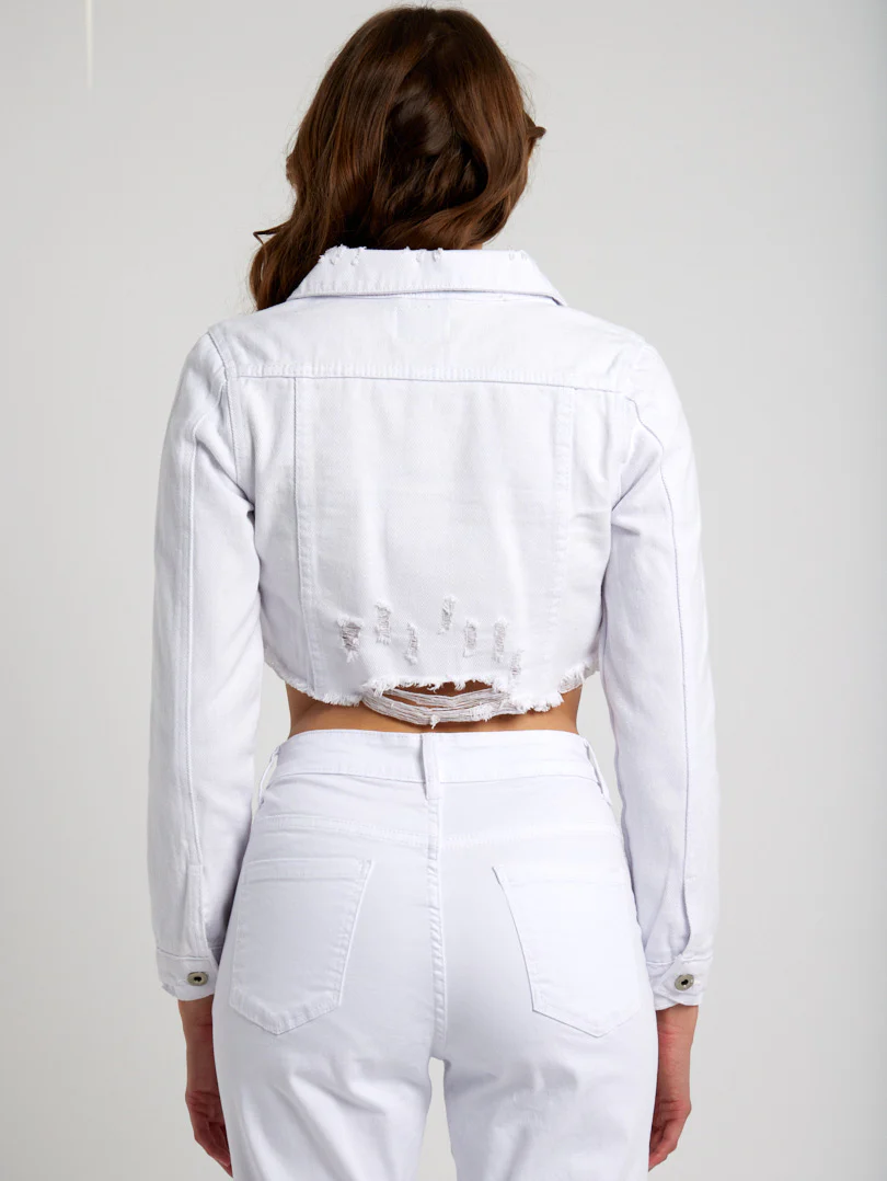 Veste en jean effet destroy - Image 16
